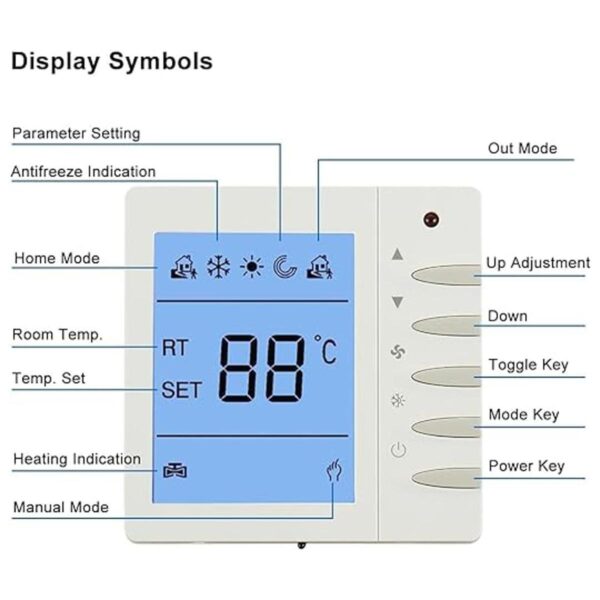 Baomain Termostato programable LCD Digital AC110120V D702_2