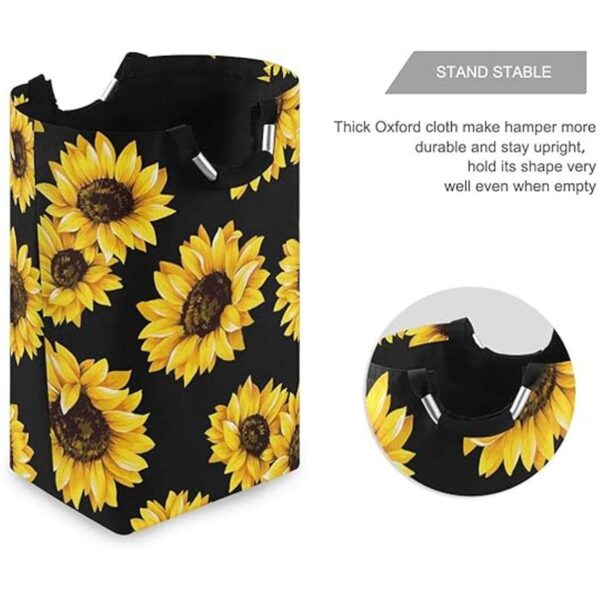 Baofu Cesta para la colada con diseño de girasol grande