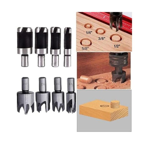 Baorder Juego de 8 brocas de madera con revestimiento de