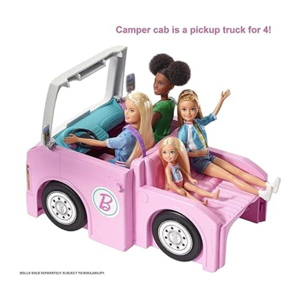 Barbie Camper DreamCamper Juego de juguete 3 en 1 para_4