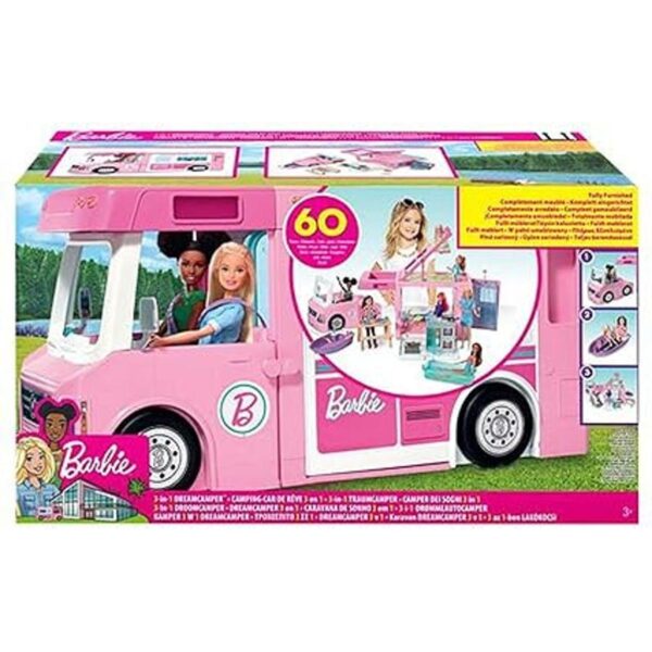Barbie Camper DreamCamper Juego de juguete 3 en 1 para_6