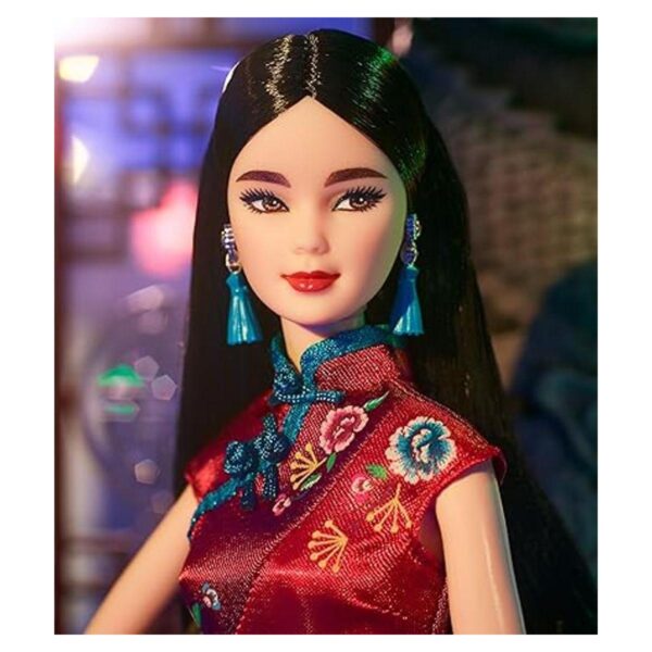 Barbie Muñeca de Año Nuevo Lunar morena de 12 pulgadas_4