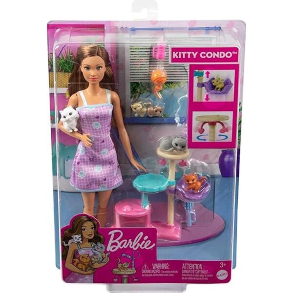Barbie Kitty Condo Doll and Pets Playset con muñeca_6