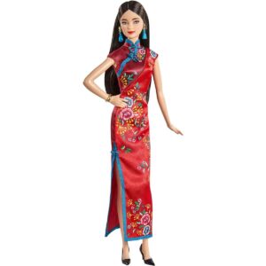 Barbie Muñeca de Año Nuevo Lunar morena de 12 pulgadas_1