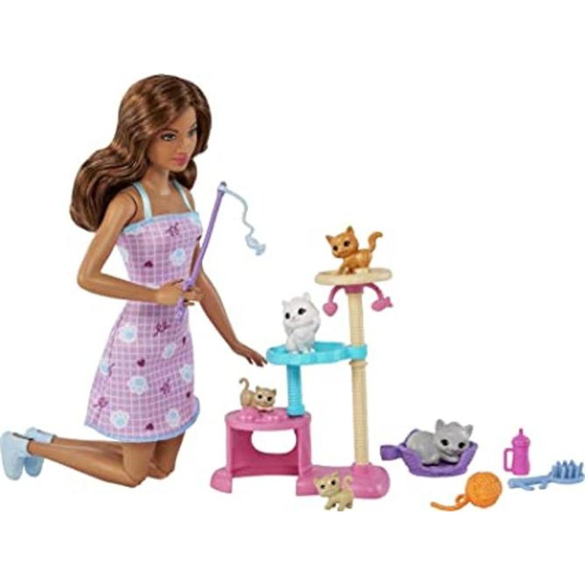 Barbie Kitty Condo Doll and Pets Playset con muñeca