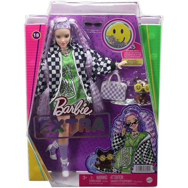 Barbie Muñeca y accesorios muñeca Barbie extra a la moda_6