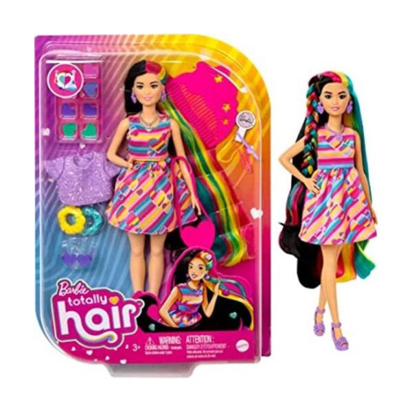 Barbie Totally Hair Muñeca con temática de corazón_1