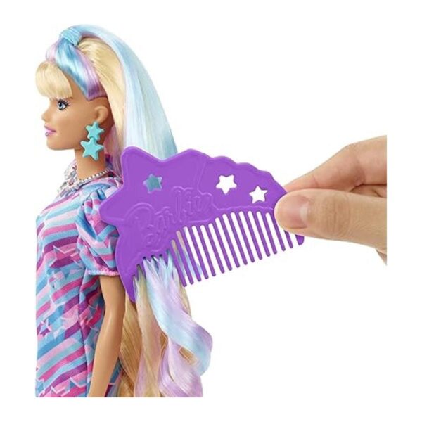 Barbie Totally Hair Muñeca con temática de estrellas_2