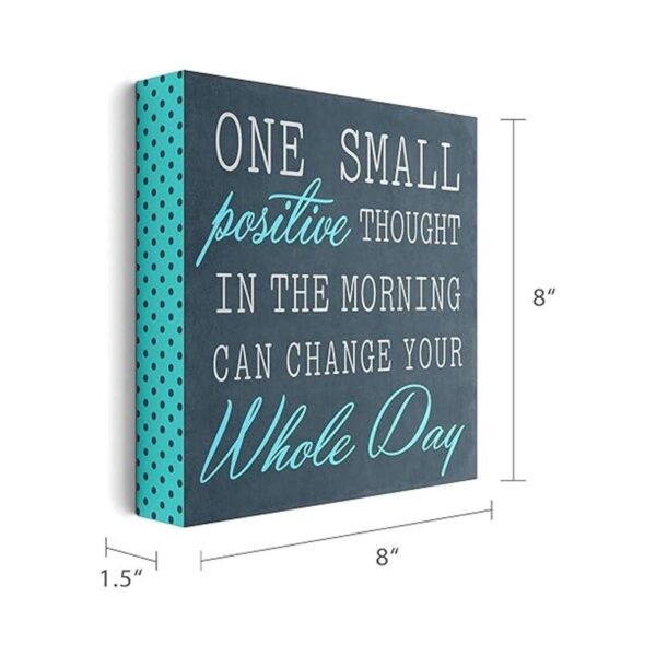Barnyard Designs Cartel de madera One Small Positive
