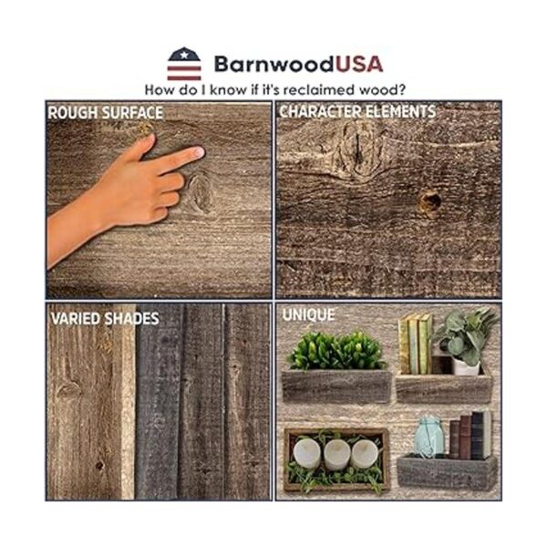 BarnwoodUSA Pequeña caja de madera rústica Lo mejor para