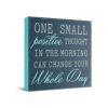 Barnyard Designs Cartel de madera One Small Positive