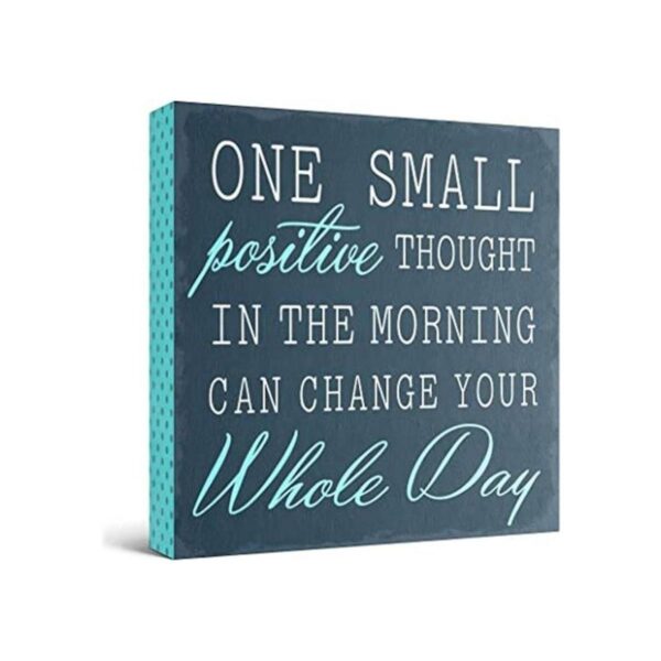Barnyard Designs Cartel de madera One Small Positive