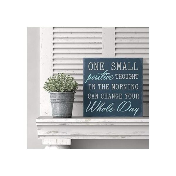 Barnyard Designs Cartel de madera One Small Positive