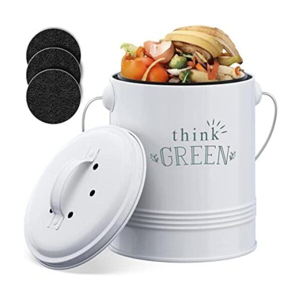 Barnyard Designs Cubo de compostaje de cocina mostrador