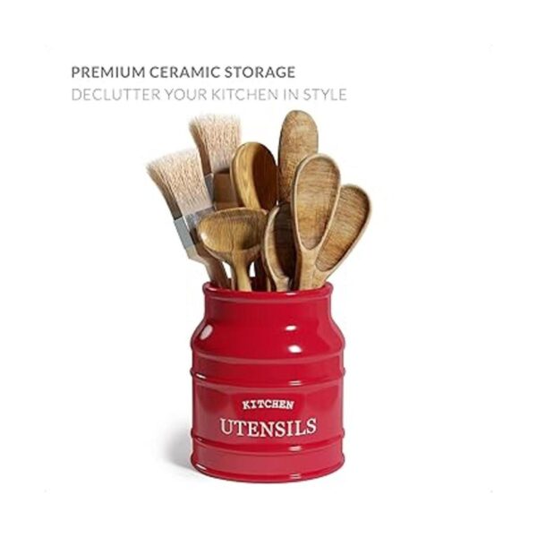 Barnyard Designs Soporte de cerámica para utensilios de