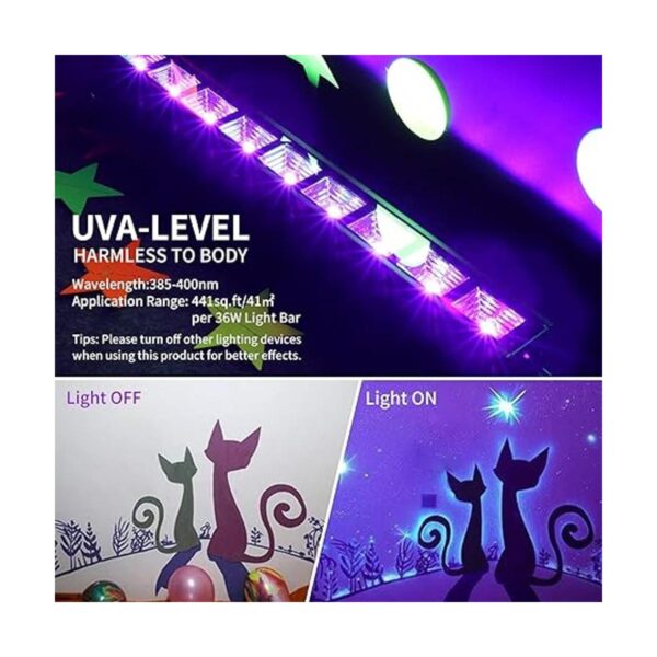 Barra de luz LED negra mejorada de 36 W luz de inundación_3