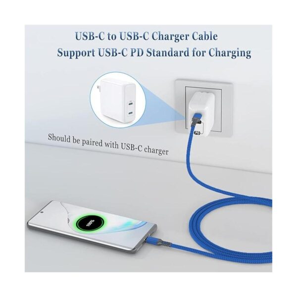 Basesailor Cable USB tipo C a C de 100 W de 6.6