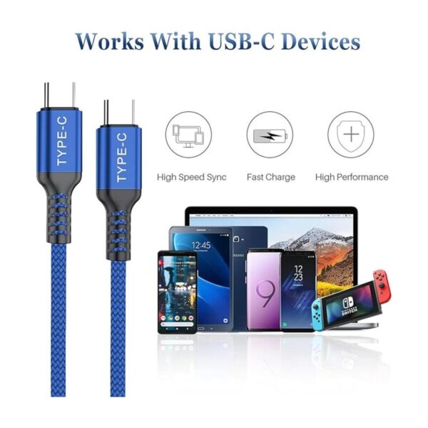 Basesailor Cable USB tipo C a C de 100 W de 6.6