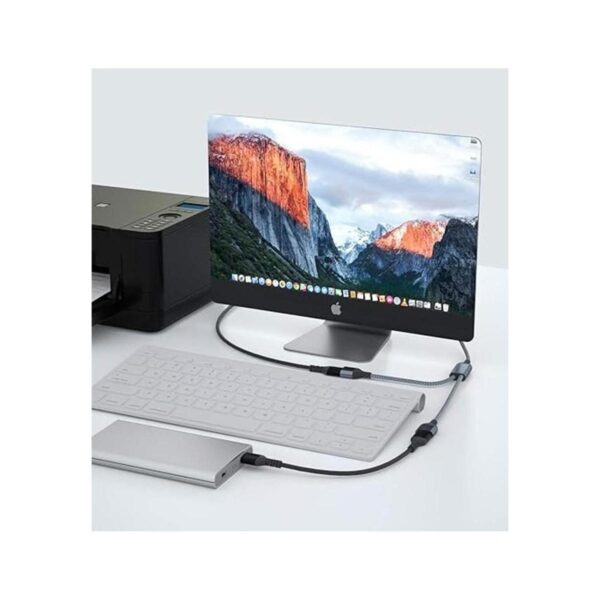 Basesailor Adaptador de cable USB C macho a doble USB