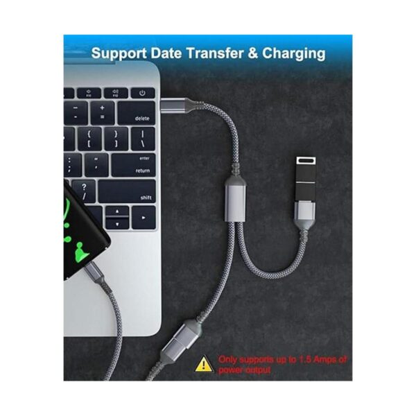 Basesailor Adaptador de cable USB C macho a doble USB