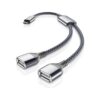Basesailor Adaptador de cable USB C macho a doble USB
