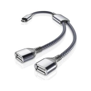 Basesailor Adaptador de cable USB C macho a doble USB