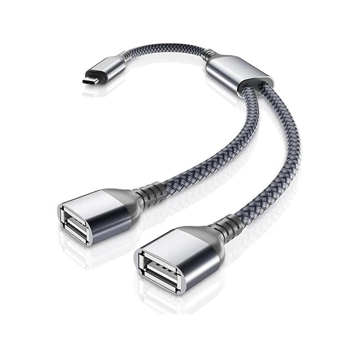 Basesailor Adaptador de cable USB C macho a doble USB