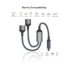 Basesailor Adaptador de cable USB C macho a doble USB