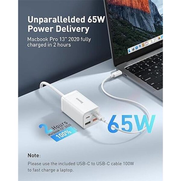 Baseus Cargador USB C bloque de carga rápido de pared PD_2