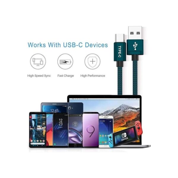 Basesailor Cable de carga USB tipo C paquete de_5