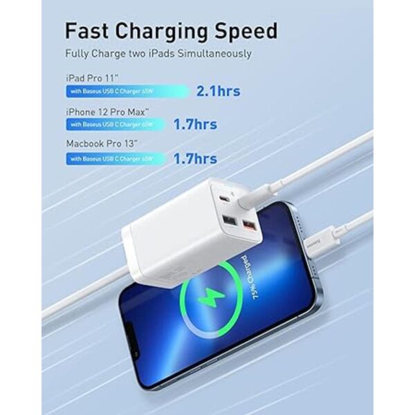 Baseus Cargador USB C bloque de carga rápido de pared PD_3