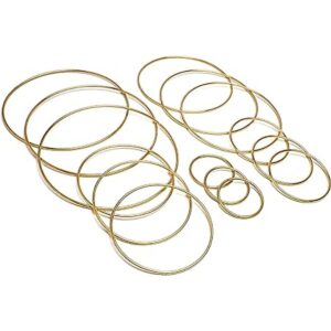 Bastex 15 anillos de metal dorado para manualidades