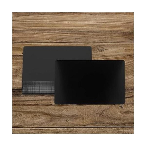 Bastex Paquete de 60 tarjetas de metal negro en blanco