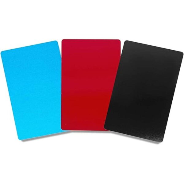 Bastex Paquete de 60 tarjetas de metal negro en blanco
