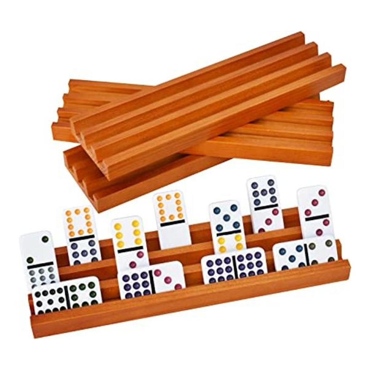 Bastidores de dominó para juegos de mesa clásicos juego