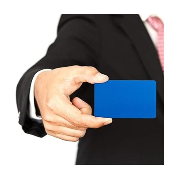 Bastex Paquete de 60 tarjetas de metal negro en blanco