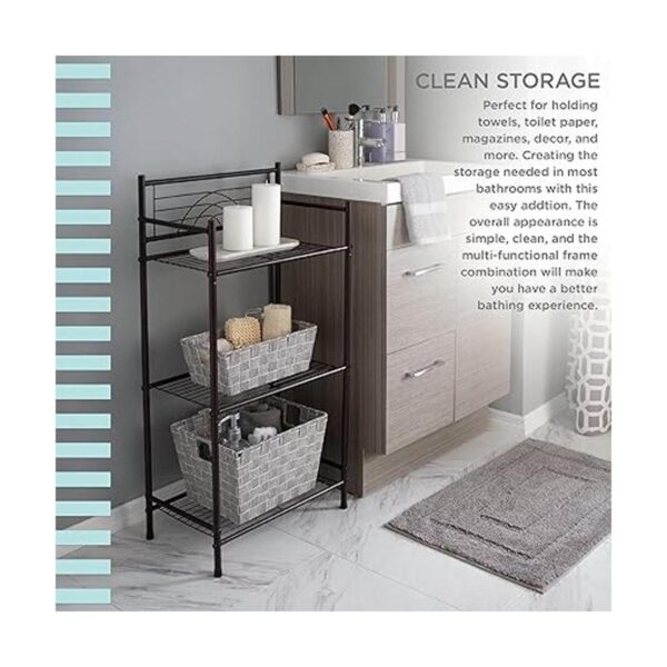 Bath Bliss Estante de almacenamiento de 3 niveles_4
