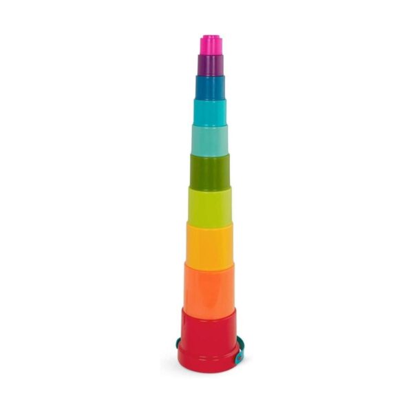 Battat Vasos apilables 10 piezas Juguetes de anidación_4