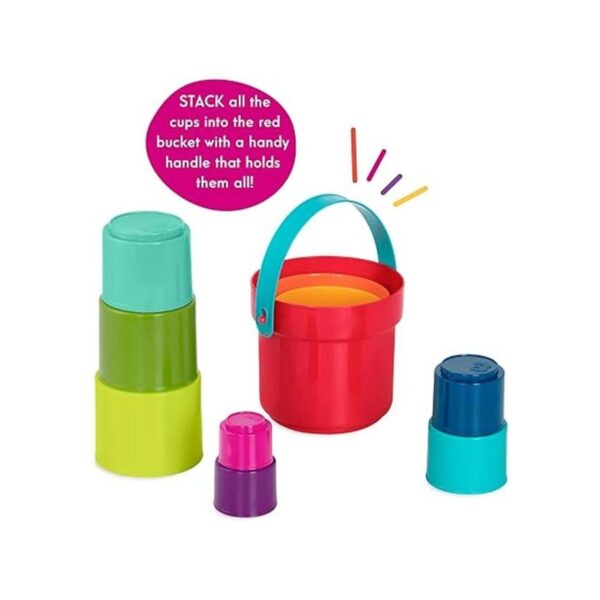 Battat Vasos apilables 10 piezas Juguetes de anidación_3