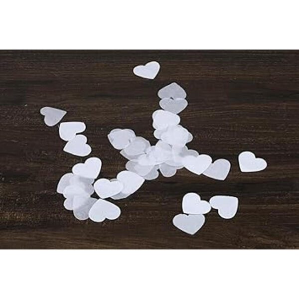 Battife Confeti blanco en forma de corazón 10000_3