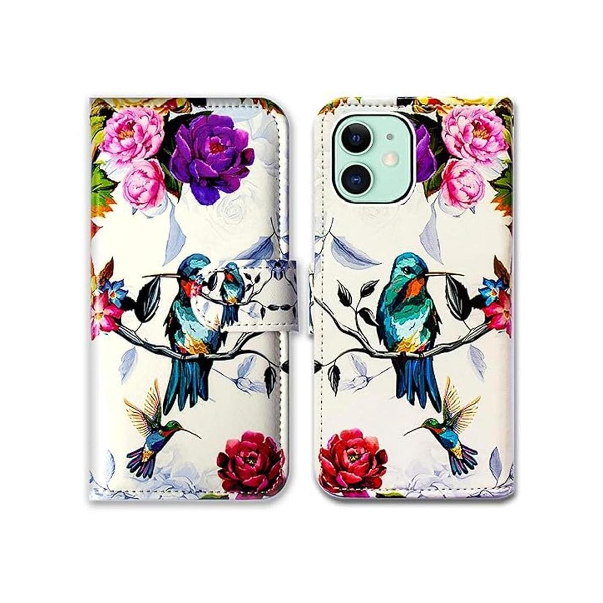Bcov Funda para iPhone 12 Mini funda de cuero con tapa