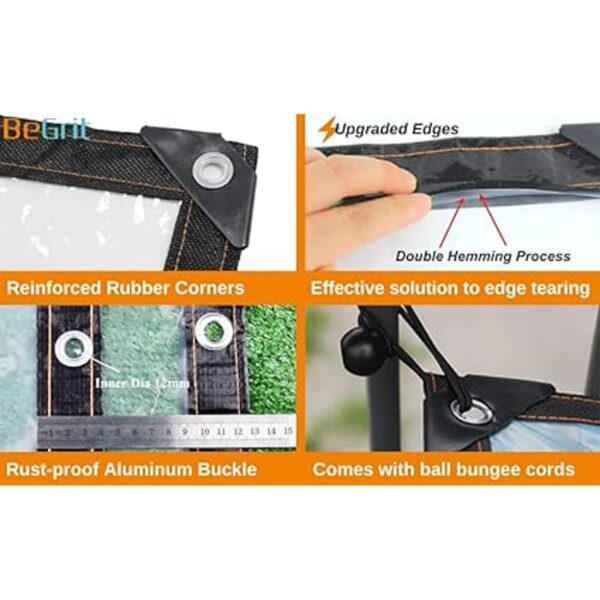 BeGrit Clear Tarps Lona impermeable resistente con_4