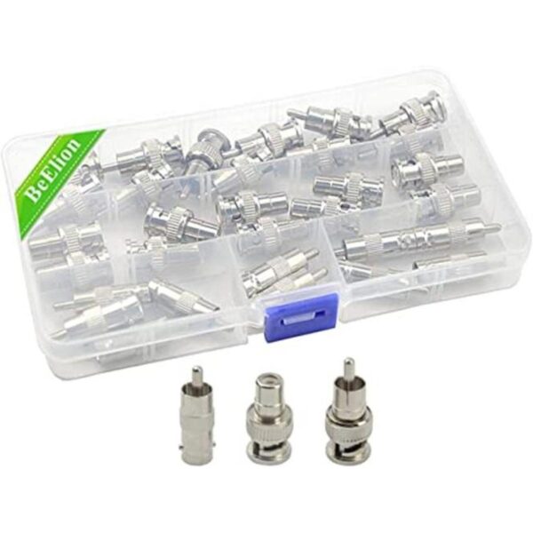 BeElion Paquete de 32 conectores de cable coaxial RCA y_1