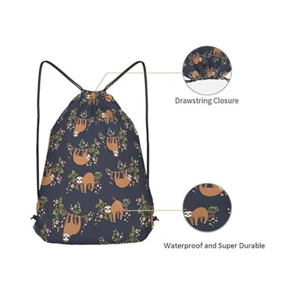 Beabes Lindo Alpaca Llama Bolsas de Cordón Mochila_5