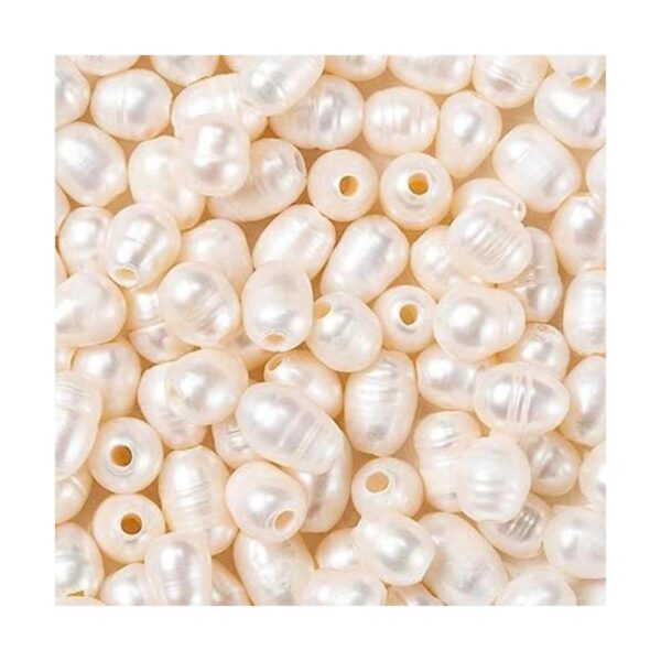 Beadthoven 100 cuentas ovaladas naturales de agua dulce_1