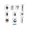 Beadthoven 20 pares de dijes de resina de madera natural
