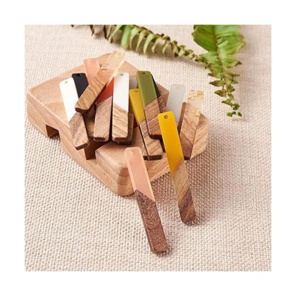 Beadthoven Dijes de resina de madera natural para