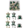 Beadthoven Juego de 18 colgantes de rana de cristal verde