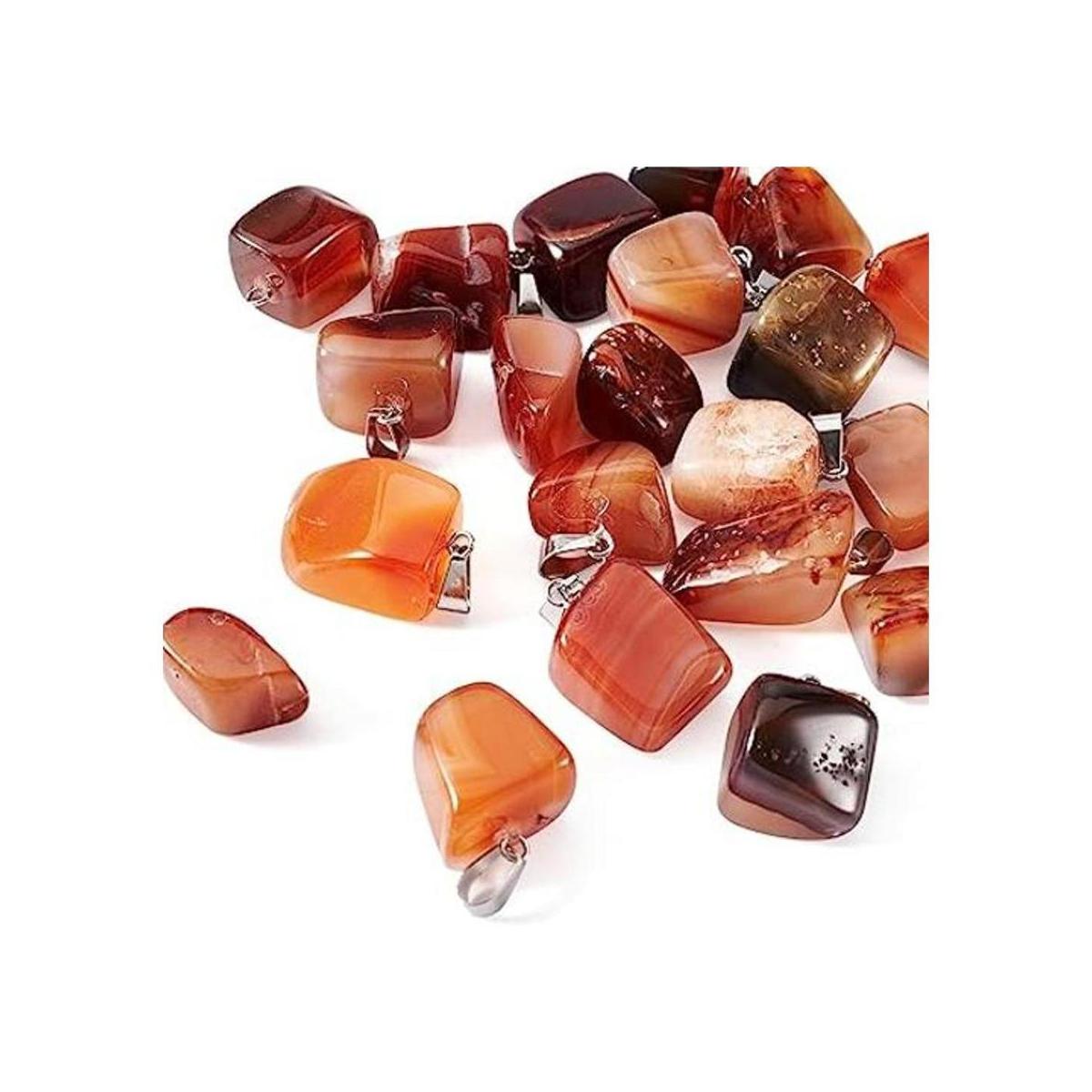 Beadthoven Colgantes de piedras preciosas irregulares