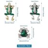 Beadthoven Juego de 18 colgantes de rana de cristal verde
